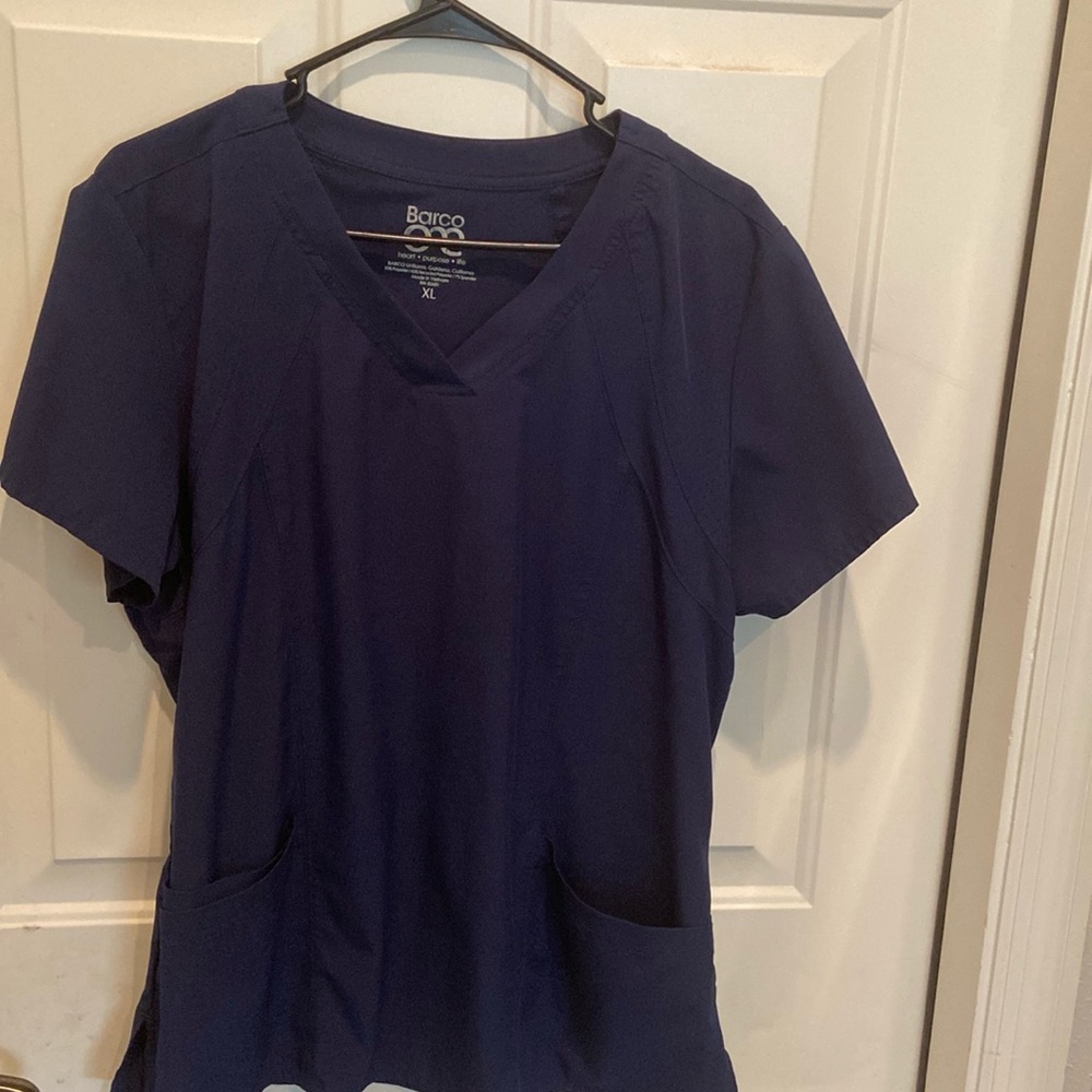 Barco One Scrub Top Navy Blue